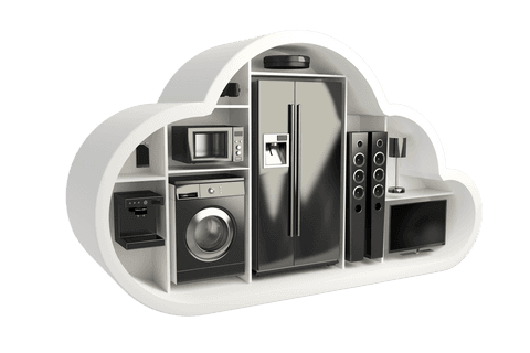 transparent cloud-shaped display with black appliance collection - Download Free Stock Videos Pikwizard.com