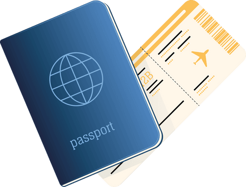 transparent vector illustration of passport and boarding ticket - Download Free Stock Videos Pikwizard.com