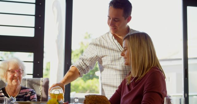 Family Enjoying Meal at Home, Sharing Time Together - Download Free Stock Images Pikwizard.com