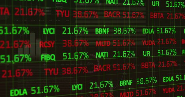 Financial Stock Market Ticker Displaying Precise Data with Vibrant Colors - Download Free Stock Images Pikwizard.com