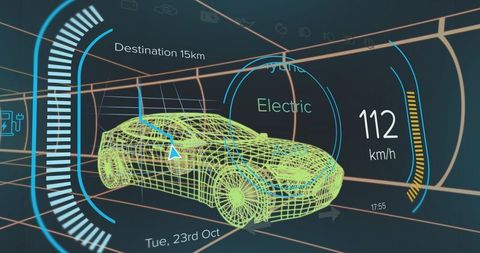 futuristic electric car dashboard interface concept - Download Free Stock Images Pikwizard.com