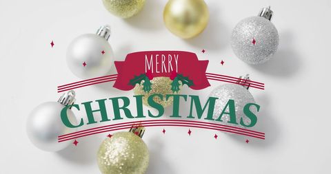 Festive Merry Christmas Ornament Presentation