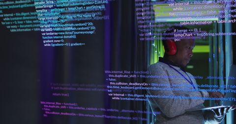 African American Engineer Managing Server Room Data Process - Download Free Stock Images Pikwizard.com