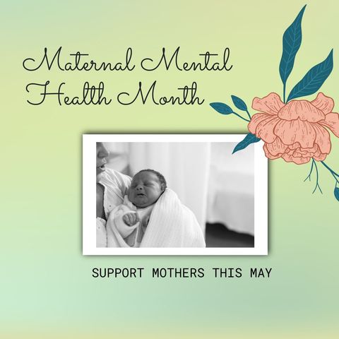 Maternal Mental Health Awareness Concept with Newborn