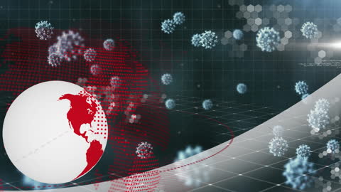 Global Pandemic Impact with COVID-19 and Spinning Globe