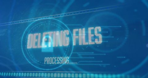 Digital File Deletion Progress Background with Data Elements - Download Free Stock Images Pikwizard.com