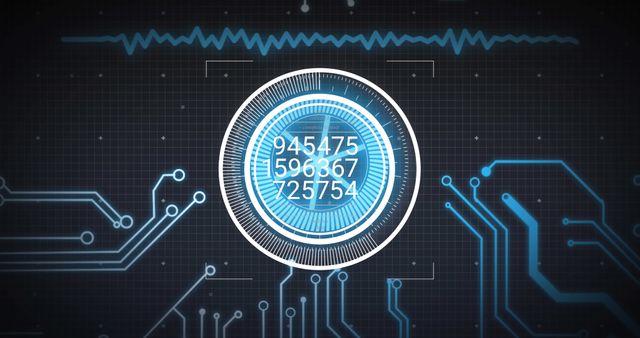 Futuristic Digital Interface with Binary Countdown and Circuit Patterns - Download Free Stock Images Pikwizard.com