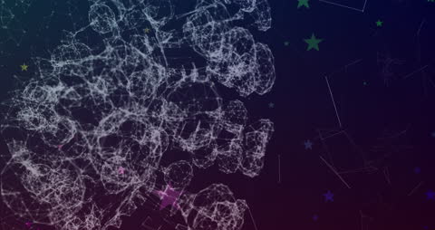 Global Connections Abstract Drawing with Cosmic Details