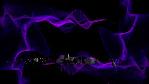 Abstract Purple Waves with Dynamic Shapes
