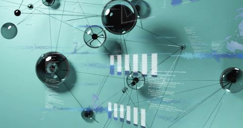 Futuristic Digital Connections on Green Background - Download Free Stock Images Pikwizard.com