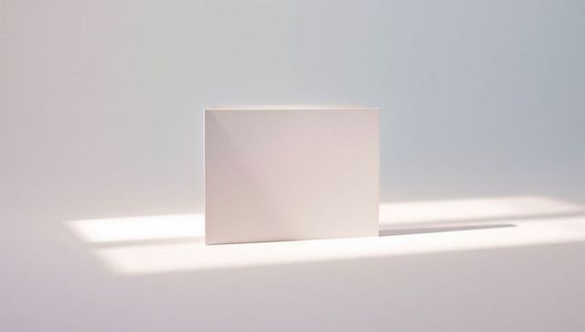 Minimalist durable cardboard box in contemporary studio with soft lighting