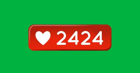 Social Media Like Counter on Vibrant Background
