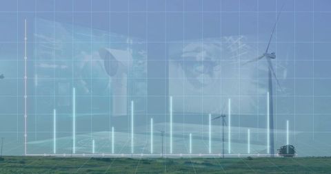Wind Turbines and Digital Interface with Data Visualization