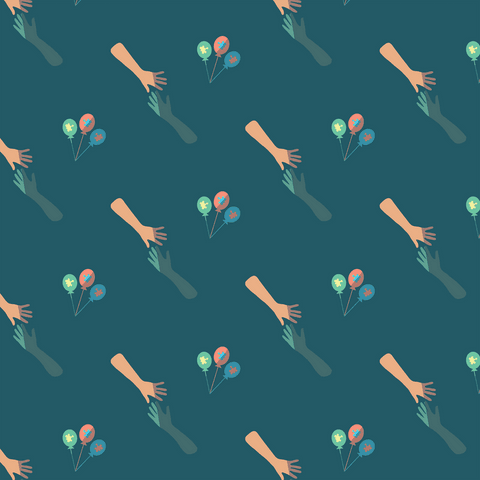 Seamless Transparent Pattern of Hands Reaching for Balloons - Download Free Stock Videos Pikwizard.com