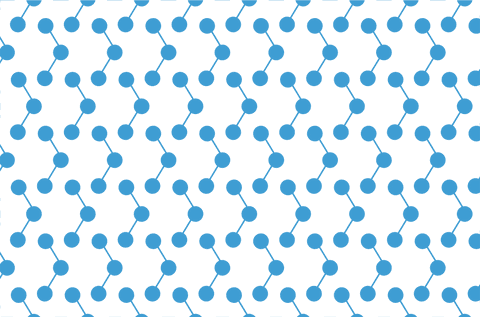 Abstract blue geometric pattern on transparent design