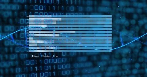 Innovative Integration of DNA, Graphs, and Binary Code - Download Free Stock Images Pikwizard.com