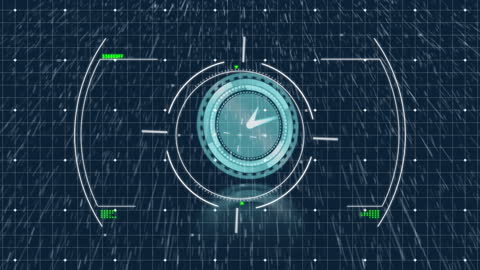 Digital Interface Showing Data and Clock Animation Concept