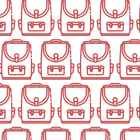 Seamless Transparent Pattern Red Backpacks Isolated Vector - Download Free Stock Videos Pikwizard.com