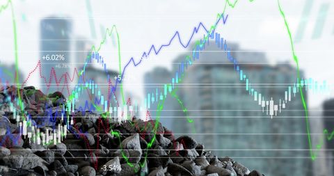 emerging data visualization over urban landscape - Download Free Stock Images Pikwizard.com