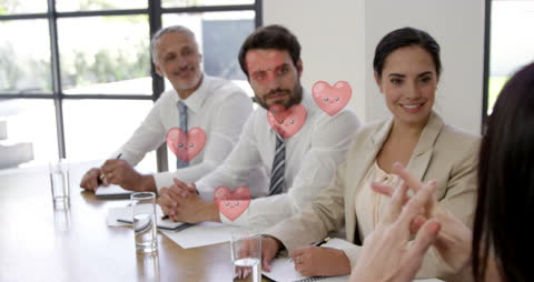 Business Meeting with Heart Icon Animation Seating Plan