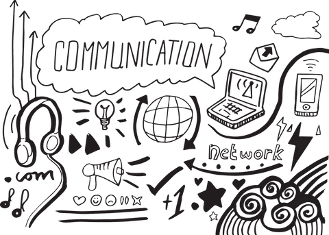 Digital Communication Icons on Transparent Background with Text Design - Download Free Stock Videos Pikwizard.com