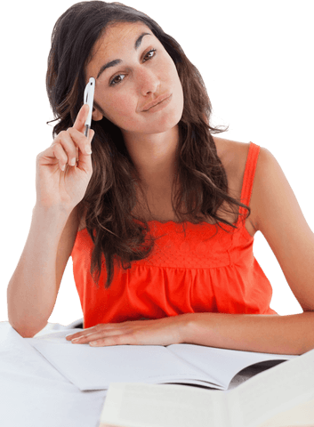 transparent student pondering homework with focused expression - Download Free Stock Videos Pikwizard.com