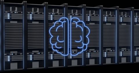 ai brain concept over computer servers - Download Free Stock Images Pikwizard.com
