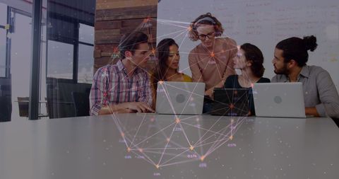 diverse team collaborating on futuristic digital project - Download Free Stock Images Pikwizard.com