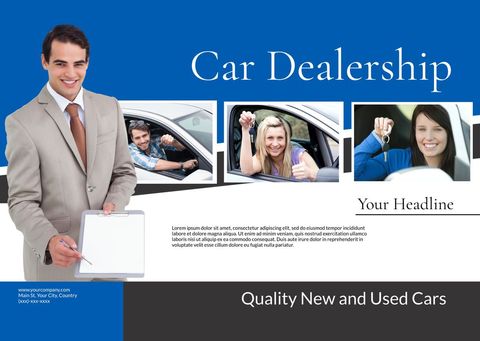 Professional Car Dealership Marketing Template - Download Free Stock Templates Pikwizard.com