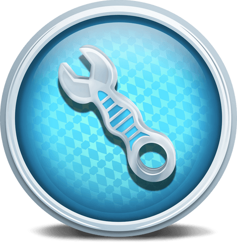 Transparent PNG Illustration of Wrench Icon with Blue Circular Background - Download Free Stock Videos Pikwizard.com