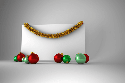 transparent christmas ornaments with blank card for festive message - Download Free Stock Videos Pikwizard.com