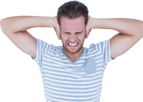 Man Covering Ears Transparent Background Expression - Download Free Stock Videos Pikwizard.com