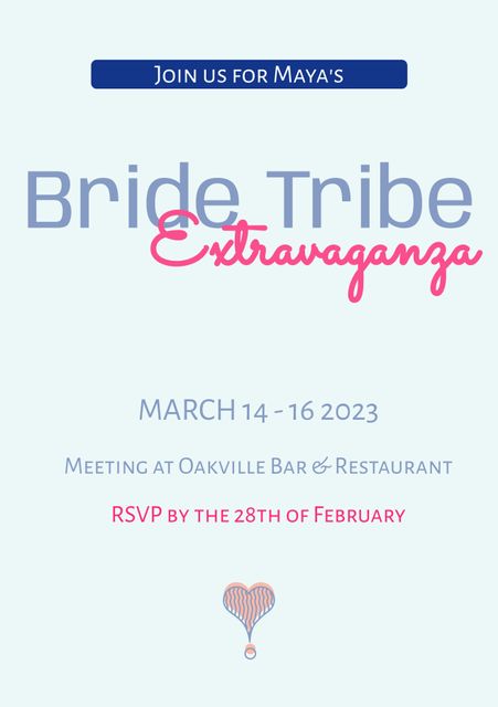 Bride Tribe Invitation Poster for Bachelorette Party Celebration - Download Free Stock Videos Pikwizard.com