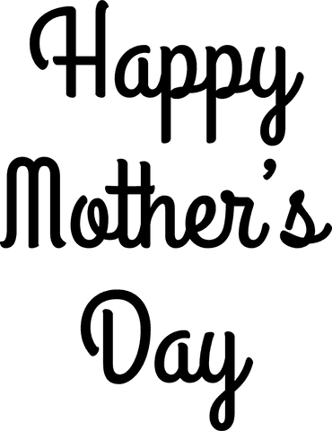 Transparent happy mother's day celebration text
