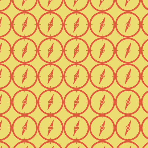 seamless transparent pattern with red compasses on yellow background - Download Free Stock Videos Pikwizard.com