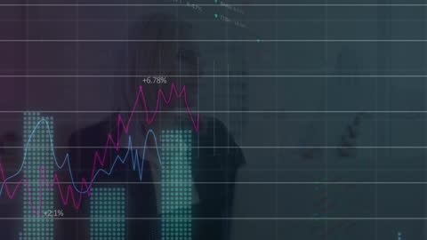 Businesswoman Analyzing Data with Graph in Office