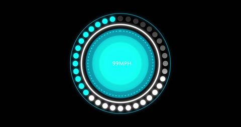 Futuristic Digital Car Speedometer Display in Neon Blue - Download Free Stock Images Pikwizard.com