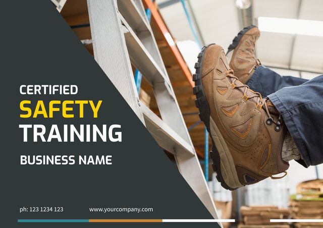 Perfect for advertising workplace safety training programs. Useful for companies dedicated to promoting industrial safety measures and employee training. Ideal for posters, online banners, and training manuals emphasizing the significance of certified safety practices.