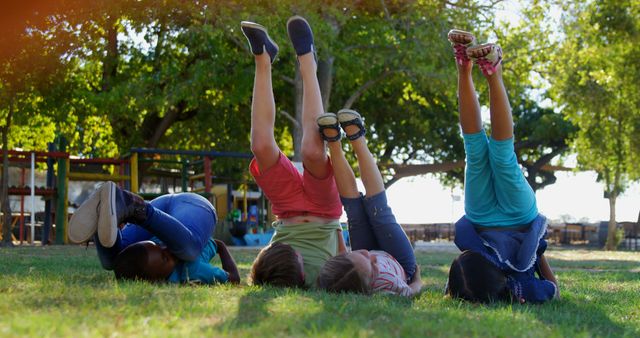 Diverse Children Playing Outdoors Together - Download Free Stock Images Pikwizard.com