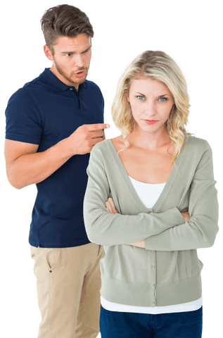 upset couple having heated argument, transparent background - Download Free Stock Videos Pikwizard.com