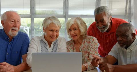 Senior Friends Cooking Webinar Enthusiasm