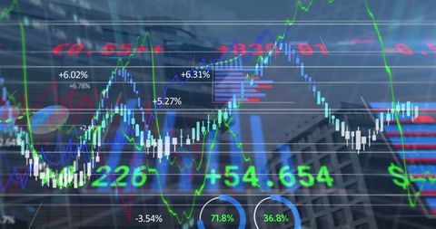 Futuristic Financial Data Visualization Over City - Download Free Stock Images Pikwizard.com