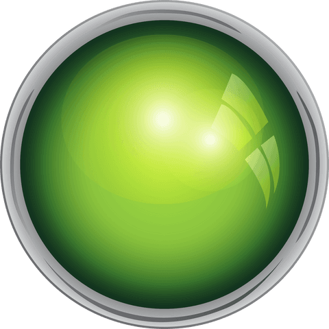 Glowing Green Button with Silver Outline Transparent Background - Download Free Stock Videos Pikwizard.com