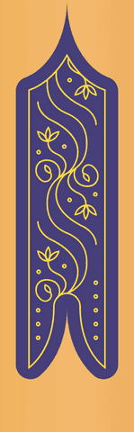 Ornate Floral Arch with Vines on Transparent Background