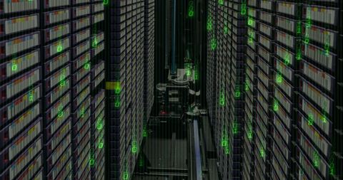 Digital Data Interface Over Advanced Server Room - Download Free Stock Images Pikwizard.com