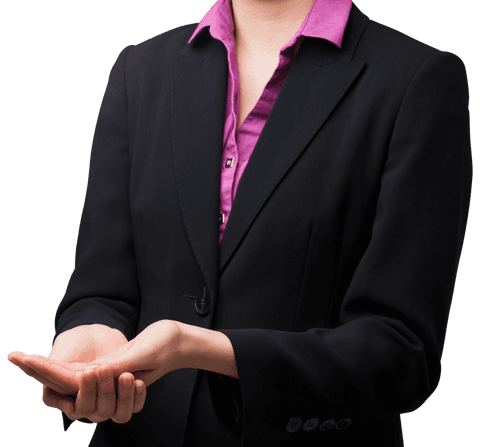 businesswoman holding out both hands transparent background - Download Free Stock Videos Pikwizard.com