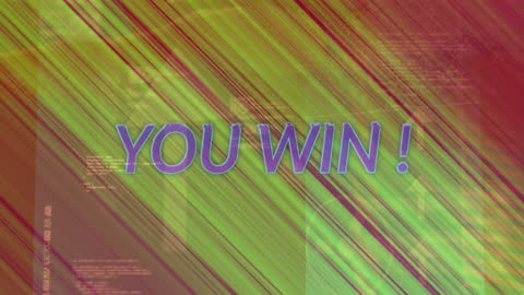 Colorful Digital Victory Concept with Winning Message