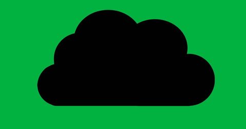 Black Cloud Icon with Dynamic Numeric Display on Green Background - Download Free Stock Images Pikwizard.com