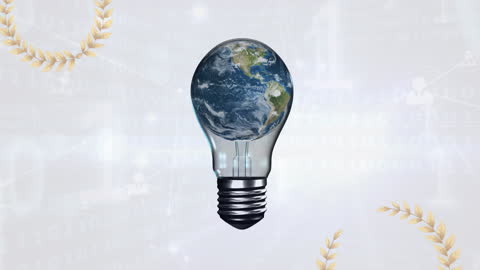 Earth in a Light Bulb Symbolizing Global Innovation