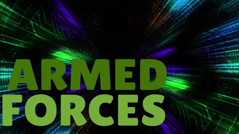 Dynamic Armed Forces Graphic with Digital Glow